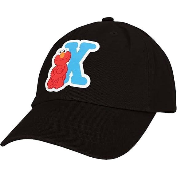 Sesame Street Elmo & Abby Kids Toddler Cap with Initial, Toddler Boys Hat, Youth Girl Baseball Cap, Cute Toddler Baseball Cap