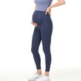 thumbnail image 2 of SWSMCLT Women's Yoga Leggings Maternity High Waisted Trousers Yoga Pants Workout Spandex Running Ankle Summer Grey Blue Small, 2 of 4
