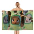 thumbnail image 1 of Pookoo Toalla de playa de secado rápido con diseño temático, regalo para mujeres y niñas, ideal para cumpleaños, fans, amantes de la música, uso en la playa o al aire libre, 78 × 160 cm, 1 of 6