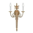 thumbnail image 1 of Crystorama 2 Light Matte Brass Cast Brass Wall Mount, 1 of 4