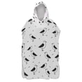thumbnail image 3 of Hooded Beach Towel Adult Bath Poncho Towels Soft Absorbent Quick Dry for Surf Swim Pool Men Women Teens Line Seagull Bird, 3 of 7