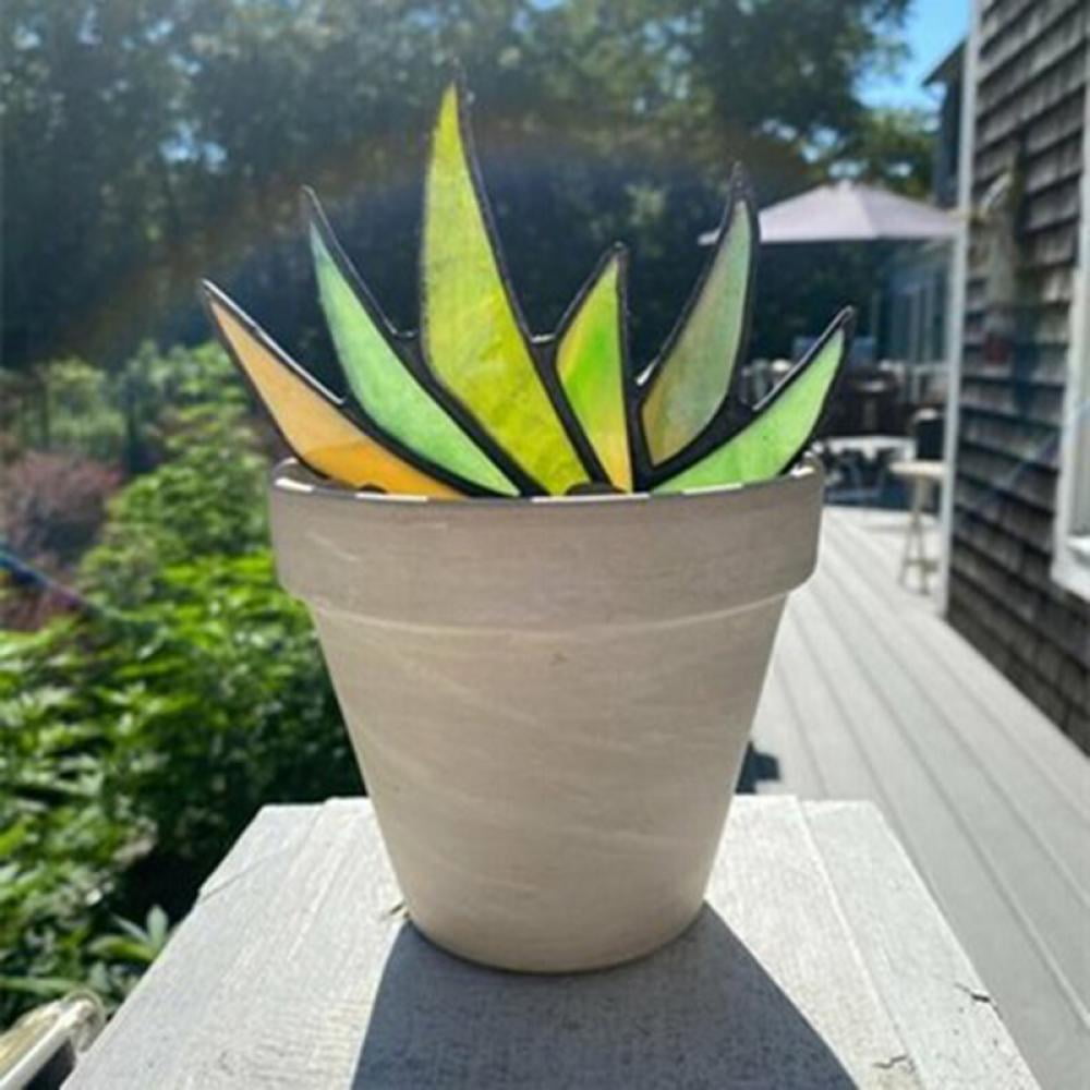 SunCatcher Stained Glass Agave, Suncatcher Stained Agave Plant Flower