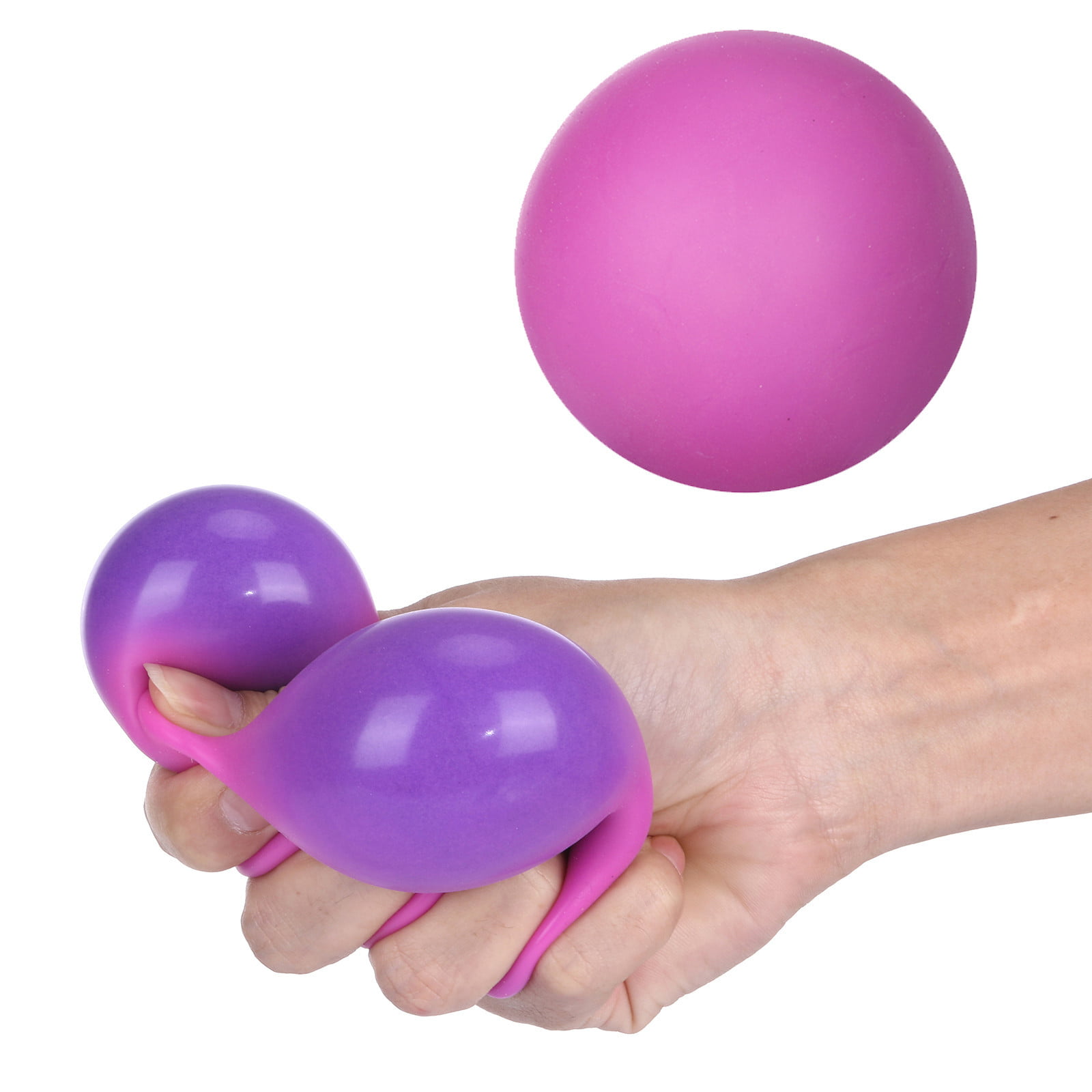 Creative Colorful Soft Novelty Hand Grip Pressure Ball B Sensory Fidget Relaxing Toy Stress Relief Change Colour Squeezing Balls for Kids and Adults Stress Relief Stress Balls Stress Squeeze Ball 