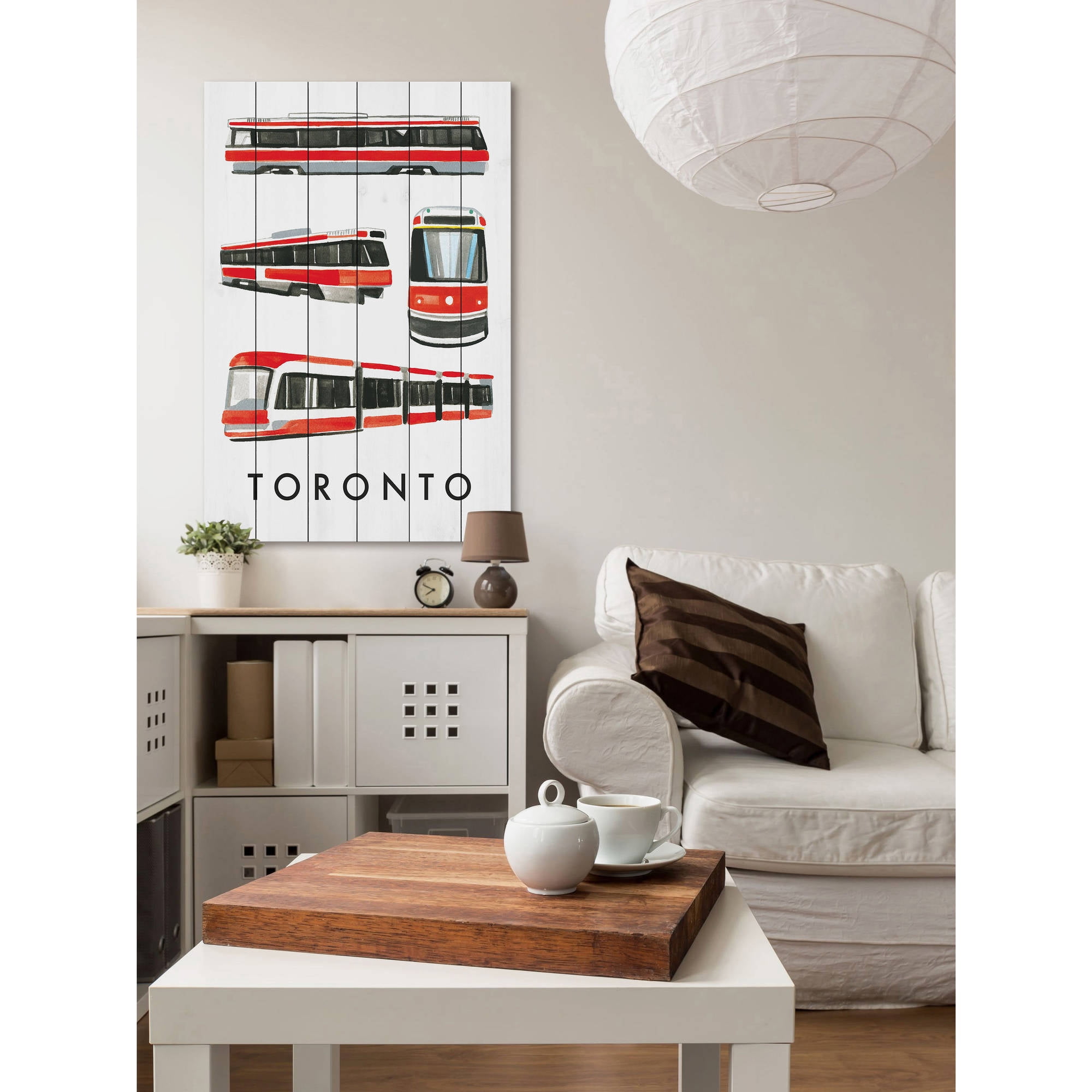Marmont Hill 'Autobuses' by Molly Rosner Painting Print on White Wood