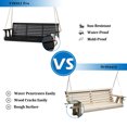 thumbnail image 2 of OverPatio Upgraded Patio Wooden Porch Swing,Heavy Duty 880lbs Swing Chair Bench with Adjustable Hanging Chains for Outdoors,Garden,Porch(5 FT, Black), 2 of 11