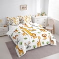 thumbnail image 4 of Manfei Zoo Lion Animal Bedding Comforter Set 7 Pieces for Teen, Cartoon Letter F Full Bedding Set, Palm Plant Botanical Reversible Fitted Sheet Flat Sheet, Ultra Soft Home Decor, 4 of 8