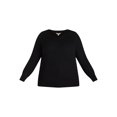 thumbnail image 5 of Terra & Sky Women's Plus V-Neck Pointelle Knit Sweater, Midweight, Sizes 1X-5X, 5 of 5