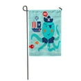 thumbnail image 1 of SIDONKU Cute Octopus Swimming with Red Fishes and The Pirate Boat Ahoy Design for Childr Garden Flag Decorative Flag House Banner 12x18 inch, 1 of 1
