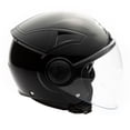 thumbnail image 2 of MMG Motorcycle Open Face Helmet DOT Flip-Up Visor Gloss Black (Medium) Model 28, 2 of 6