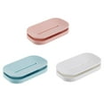 thumbnail image 4 of Toystoory Caja de jabón de baño, almacenamiento de doble capa, fácil de limpiar, antideslizante, fácil de instalar, caja de almacenamiento Juegos de accesorios de baño blanco nórdico, 4 of 6