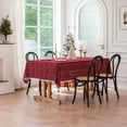 thumbnail image 5 of Nkmbld Rustic Table Cover Decoration Christmas Snowflake Tablecloth Plaid Printed Coffee Table Dresser Cover Christmas New Year Decoration, 5 of 6