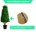 thumbnail image 2 of 2 Pieces Artificial Boxwood Faux Plants Outdoor, 33.1" Fake Evergreen Shrubs, Faux Boxwood Topiary for Outside Planter Decor, 2 of 8