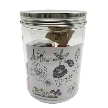 6 Pack: Floral Wood Stamp Jar Set by Recollections™