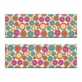 thumbnail image 2 of Colorful Bench Cushion Set of 2, Doodle Style Lively Colored Round Shapes with and Floral Motifs, Standard Size Foam Pad and Decorative Cover, Multicolor, by Ambesonne, 2 of 4