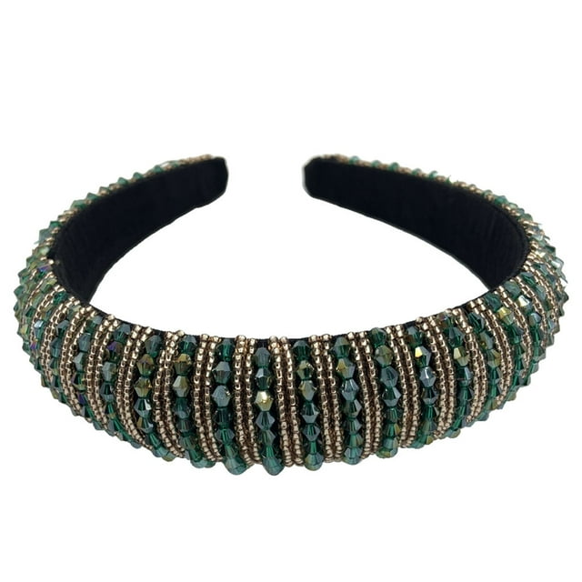 Sonducket Diademas con cuentas de cristal y diamantes de imitación para la cabeza Accesorio para el cabello Verde Sonducket AP010970-04B