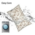 thumbnail image 7 of Brown Floral Pillow Covers 12x20 Set of 2 Brown and Cream Chinoiserie Floral Decorative Throw Pillows Vintage Rustic Toile Flower Pillowcase Outdoor Decor Linen Cushion Covers for Couch Sofa, 7 of 7