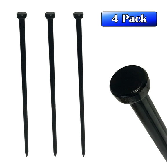 Moose Supply Heavy Duty Steel Tent Stakes 3/4" x 18" Single Head, 4 pack