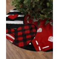 thumbnail image 2 of Red Love Heart Valentine's Day Christmas Tree Skirt 36 Inches Large Christmas Skirt Tree, Black Striped Tree Skirt Christmas Decorations for Fireplace Party Holidays Indoor Outdoor, 2 of 7