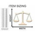 thumbnail image 2 of Unfinished Wood Scales of Justice Shape - Law - Courthouse - Craft - up to 46" DIY 7" / 1/4", 2 of 3