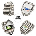 thumbnail image 5 of FORMRS Mini Backpack Purse for Women Quilted Travel Daypack Casual Shoulder Bag, Black Stripes, 5 of 7