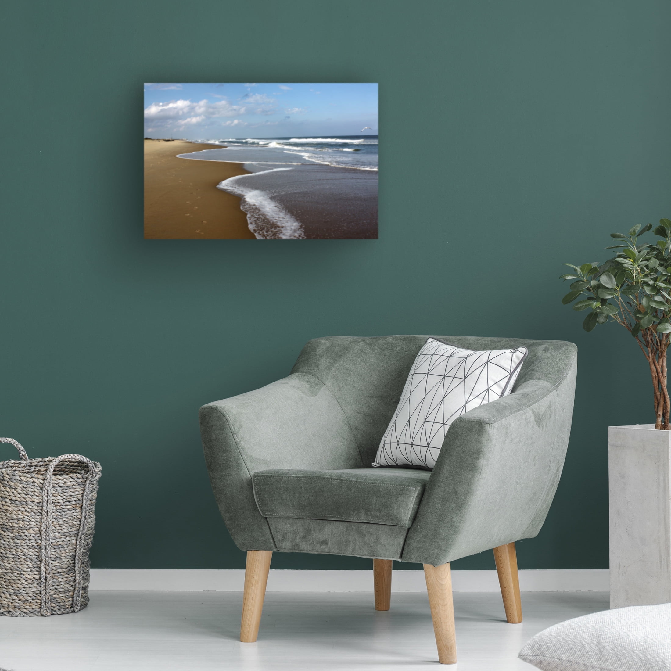 Canvas Wall Art - DANE 'Beaches 9' Wall Art for Living Room, Bedroom, or Office Décor by Trademark Fine Art - 19 x 12 Inches