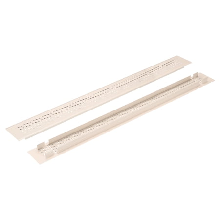 Uxcell Door Air Vent Cover 20 x 2 Inch (LxW) Cabinet Vent Two Sided Door Grille Heavy Duty Rust-Proof for Floor Cabinet Bathroom Kitchen Cashmere Gray (Openings 18.31 x 1.34)
