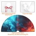 thumbnail image 4 of Rateoe Red And Blue Fire Print Christmas Tree Skirt 48" for Xmas Holiday New Year Party Circle Tree Mat Ornaments Decoration, 4 of 7