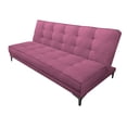 thumbnail image 2 of Sofa Cama Reclinable El Bazar Store Zeus Rosa Terciopelo Futon 3 posiciones Abotonado Sala, 2 of 5
