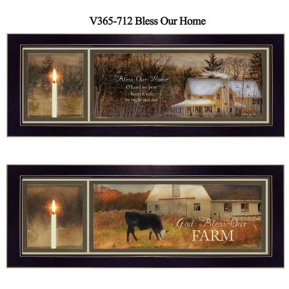 TrendyDecor4U Bless Our Home Collection By Robin-Lee Vieira Wall Art V365-712