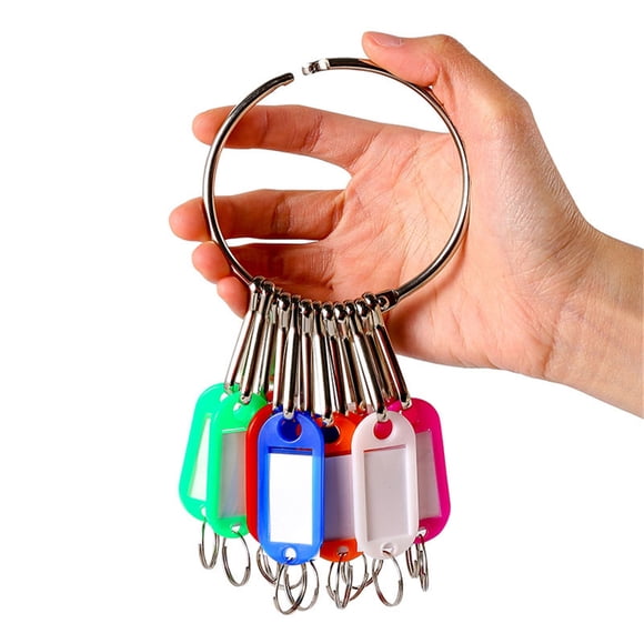 Professional Key Management Set: 20 Color-Coded Key Tags with Reusable Labels, 20 Quick-Release Spring Hooks (1.57"), 3.3" Main Ring – Lightweight, Wrist-Worn Design for Home, Office, Property