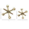 thumbnail image 3 of 4", 5"H Gold Aluminum Metal Jack Sculpture, by DecMode (2 Count), 3 of 14