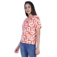 thumbnail image 2 of Moomaya Hauts Imprimés Tie Dye pour Femmes T-shirts Décontractés à Manches Mi-Longues Col Rond, 2 of 6