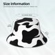 thumbnail image 3 of Balery Cow Print Black White Sombreros para el sol para hombre y mujer, sombrero de pescador con UPF 50+, 3 of 6