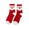 thumbnail image 2 of Liacowi Christmas Fuzzy Slipper Socks Coral Fleece Warm Cozy Sleeping Sock for Women Men, 2 of 4