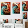 thumbnail image 5 of Designart "Majestic Motion Spiral In Red And Blue III" Abstract Spirals Picture Framed Canvas Wall Art, 5 of 5