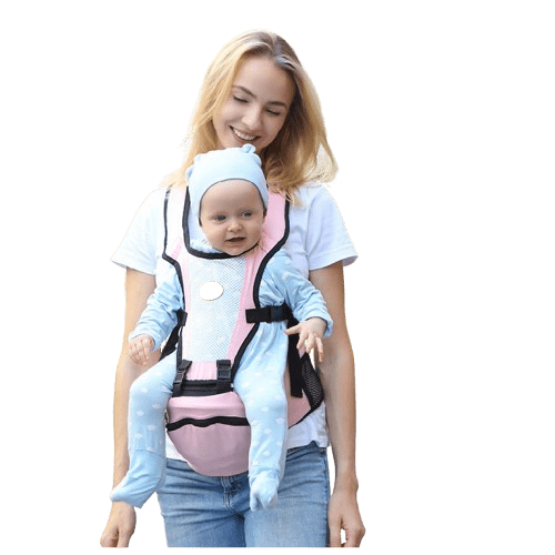 Cangurera Ergonómica para Bebé 6 en 1 con Asiento de Apoyo Hipseat, Soporte Lumbar y Bolsillos Térmicos - Multifuncional Transpirable