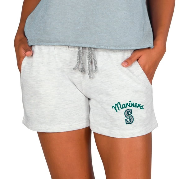 Women's Concepts Sport Ash Seattle Mariners Mainstream French Terry Tri-Blend Shorts