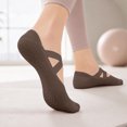 thumbnail image 3 of UTSJKR Womens Cross Strap Backless Pilates Grip Socks, Seamless Invisible Non Slip Yoga Socks, Durable Barre Dance Workout Socks for Indoor Exercise, 1 Pair, 3 of 5