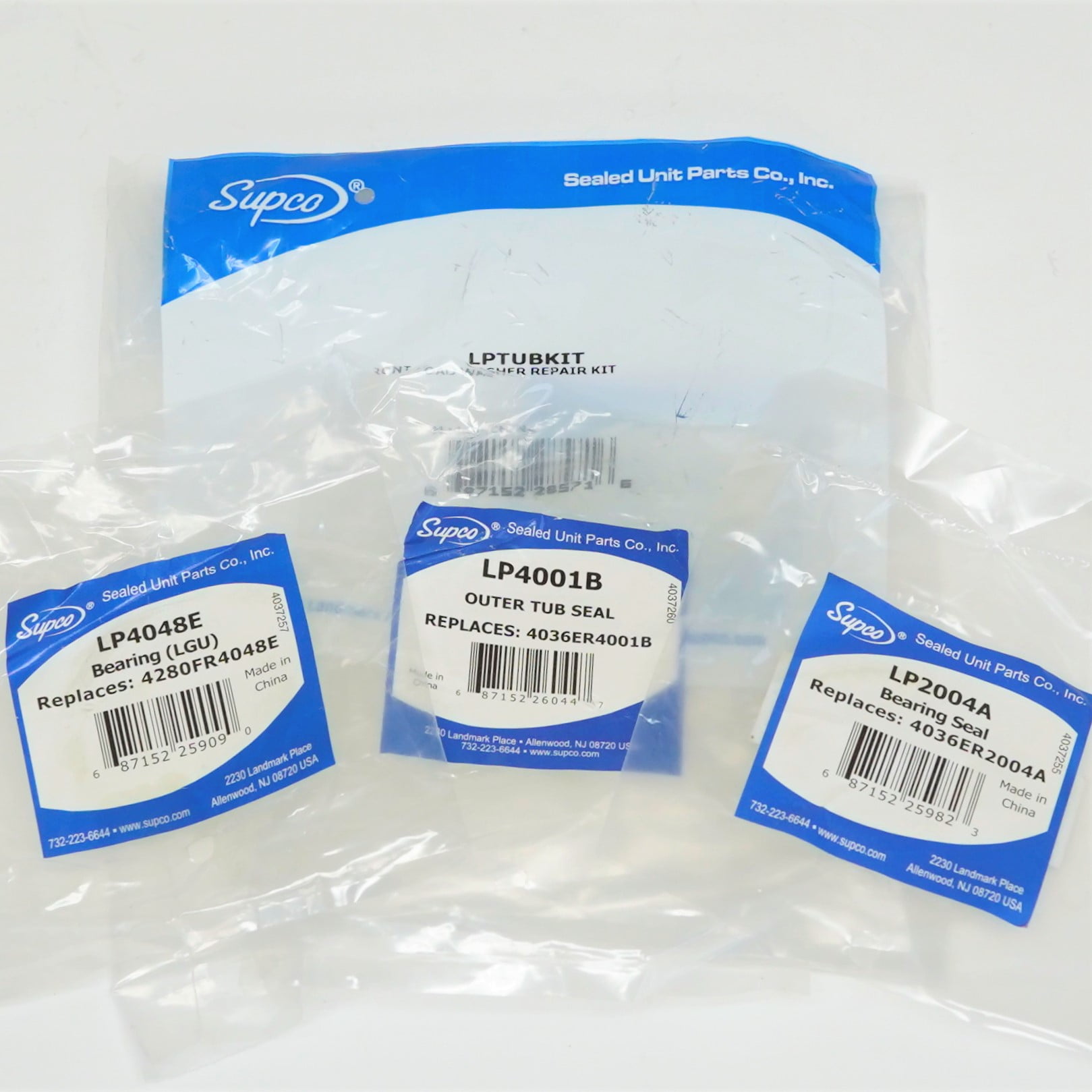 Supco Front Load Washer Repair Kit for LG Washers, LPTUBKIT