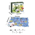 thumbnail image 3 of Juego de coches con pista de rompecabezas, vehículo de juguete a batería y tablero de rompecabezas de plástico, rompecabezas para niños de 3 a 5 años, vagón de tren rompecabezas para niños pequeños,, 3 of 7
