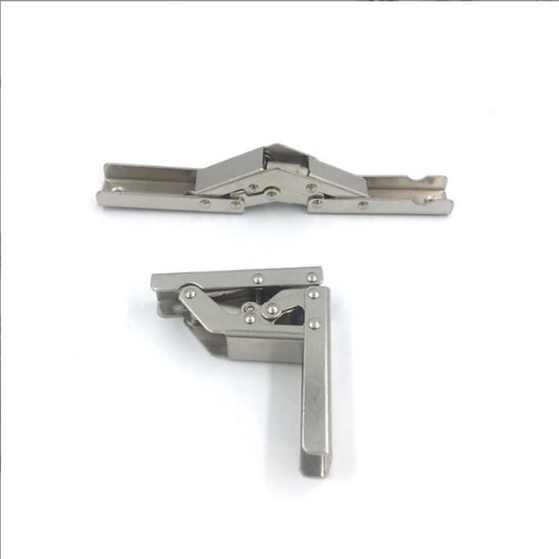 Bisagra plegable de acero inoxidable para estante, soporte de mesa oculto, accesorios para muebles, estantes plegables, 90/180 grados, 2 uds.