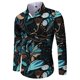 thumbnail image 1 of Camisas florales con personalidad 3D a la moda para hombres, camisas de manga larga con solapa estampadas, ropa informal vintage ajustada para mujeres, 1 of 6