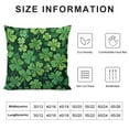 thumbnail image 5 of Creowell  Pillowcase St Patrick's Day Truck Green  Square Throw Pillow Covers Protector Pillow Sham Clover Green Leaves Spring Shamrock Pillow Case with Zipper, 5 of 5