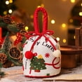 thumbnail image 1 of Wrapping Paper Drawstring Candy Reusable Velvet Santa Holiday Packaging for Decorating and Party Use, 1 of 5