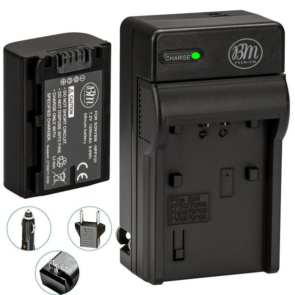 BM Premium NP-FV50 Battery and Battery Charger for Sony Handycam Camcorders