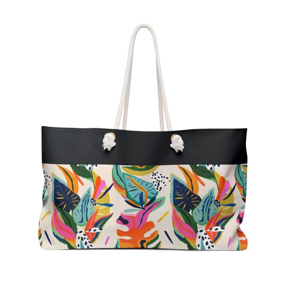 TSmartArt @ Walmart. Jungle Abstract Women's Polyester Woven Throw & Go Poly Tote Bag. 24"×13"