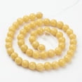 thumbnail image 3 of Natural Mashan Jade Round Beads Strands Dyed Yellow 8mm Hole: 1mm about 48pcs/strand 15 inch, 3 of 3