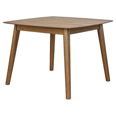 Square Mid-Century Modern Wood Dining Table in Walnut