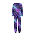 thumbnail image 5 of Halloween Family Pajamas Set Long Sleeve Crew Neck, Soft Matching Halloween Pajamas with Galaxy Ghost Print, Cute Family Halloween Pajama Set for Party, 5 of 7