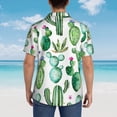 thumbnail image 6 of Bixox Men's Hawaiian Shirts Men's Cactus Plants1 Print Short-Sleeve Shirt-X-Large, 6 of 8